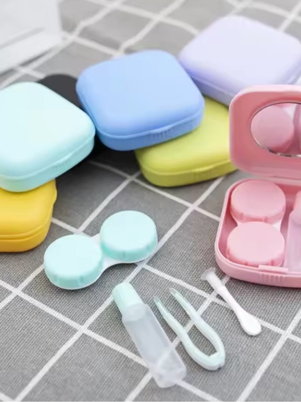 Portable Contact Lens Case Kit - Purple